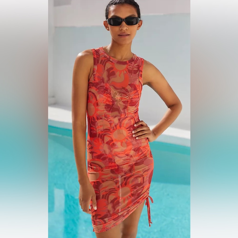 Beach riot Vera mesh coverup dress